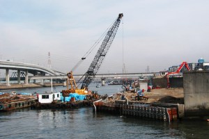 新川排水機場取付護岸耐震補強工事