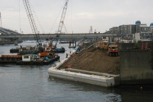 新川排水機場取付護岸耐震補強工事