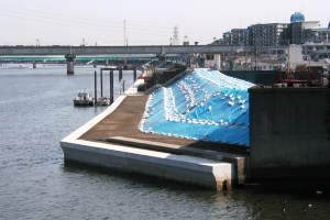 新川排水機場取付護岸耐震補強工事