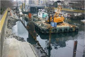 月島川テラス補修工事