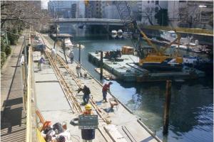 月島川テラス補修工事